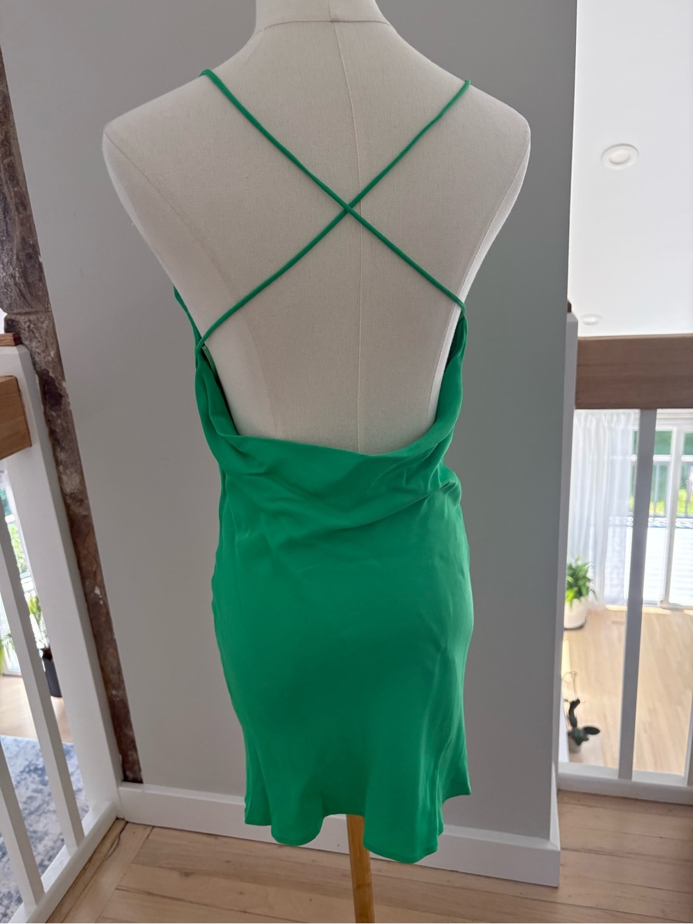 Zara Emerald Green Slip Dress - Picture 4 of 6